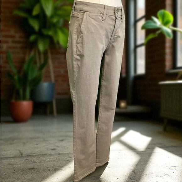 NWOT PAIGE ‘Rianne’ High-Waisted Cuff Jeans in “Seaweed Green” Size 23 - Picture 14 of 16